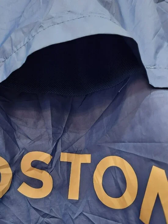 Adidas Boston Marathon 2023 Windbreaker Mens M Blue Full Zip Track Hoodie Run - Picture 5 of 15